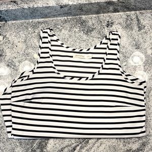 Black and white striped tank top
